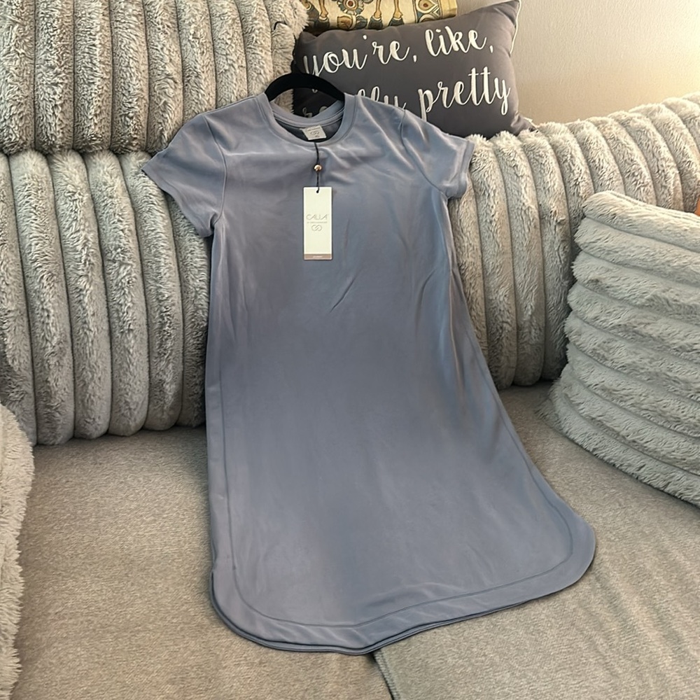 NWT  Calia , Carrie Underwood Gorgeous Softest Blue Dress 💙  oversized Size XS